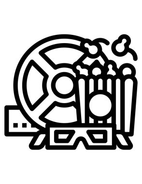 Bilim ve teknoloji çizgi vektör simgesi.