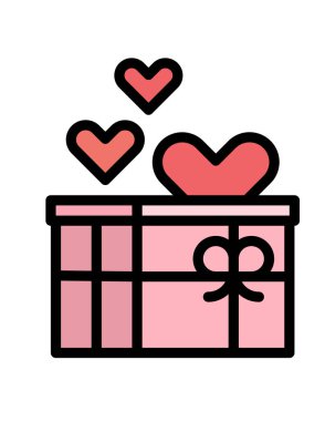 Kalp ikonlu hediye kutusu