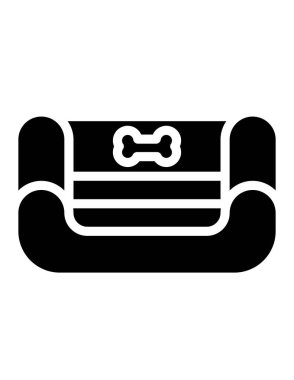 köpek koltuğu simgesi vektör illüstrasyon grafik tasarımı