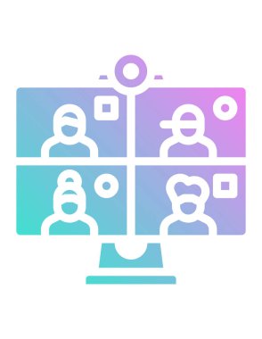 Sosyal medya simgeleri ayarlandı. vektör illüstrasyonu