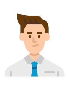 İş adamı avatar karakter vektör çizimi tasarımı