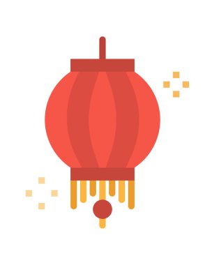 Çin Yeni Yıl Festivali Fener ikonu vektör çizimi