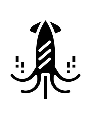 Mürekkep balığı ızgarasının vektör çizimi