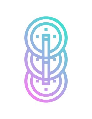 Çin para simgesinin vektör illüstrasyonu 