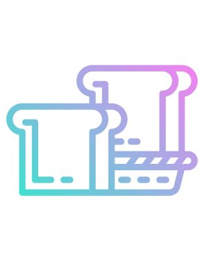 Ekmek dilimi vektör simgesi