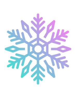 kar Tanesi simgesi vektör çizimi