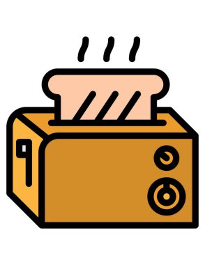 tost makinesi çizgisi vektör simgesi