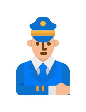 Beyaz arka planda izole edilmiş polis simgesi. polis sembolü vektör illüstrasyonu.