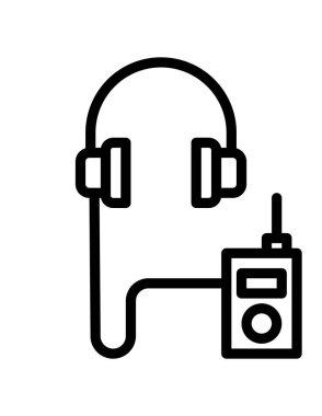 kulaklık simgesi vektör illüstrasyonu 