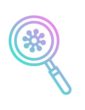 Beyaz arkaplanda büyüteç