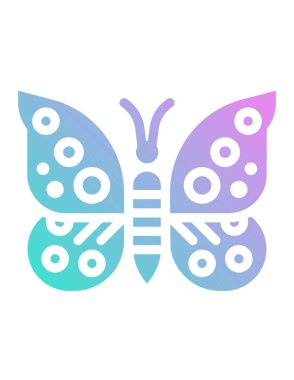 Kelebek simgesi vektör illüstrasyonu