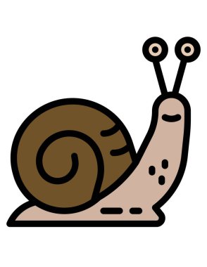 Çizgi film salyangozunun vektör çizimi