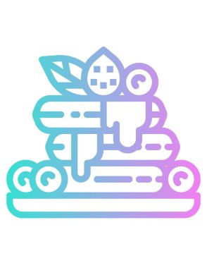 Tatlı simgesi, vektör illüstrasyonu