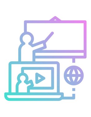 Web sitesi simgesi. seo ve bilgisayarın vektör illüstrasyonu