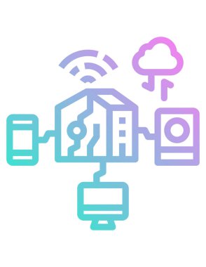 Beyaz arkaplanda TV izleme vektör simgesi