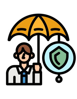 sigorta düz vektör simgesi