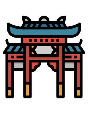 Japonya Gates vektör simgesi.