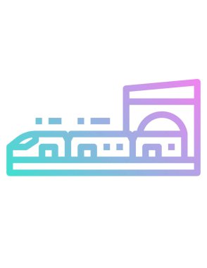 Beyaz arkaplanda metro treninin vektör çizimi