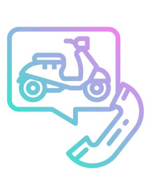 motosiklet simgesi, vektör illüstrasyonu