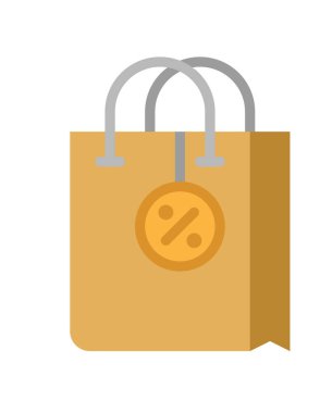 Alışveriş poşeti ikon vektör illüstrasyonu