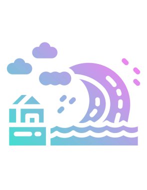 Ev biçiminde bir çiftliğin vektör illüstrasyonu