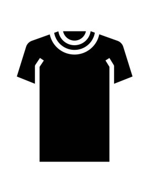 Beyaz arkaplanda t-shirt çizgisi vektör simgesi