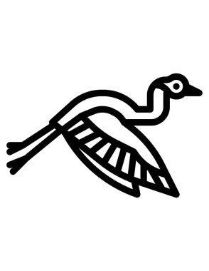 kuş simgesi, vektör illüstrasyonu 