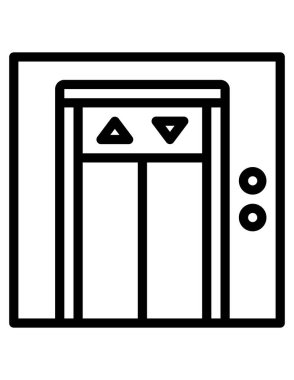 Asansör simgesi, vektör çizimi