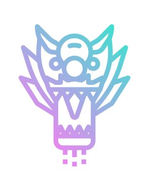 Çinli bir ejderhanın vektör çizimi