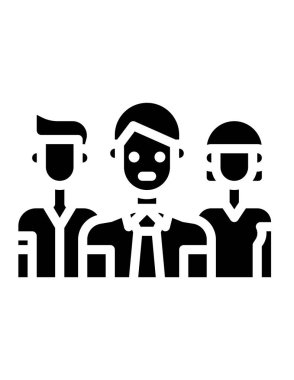 insanların siyah ve beyaz vektör çizimi