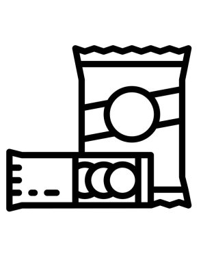 Atıştırmalık simgesinin vektör illüstrasyonu