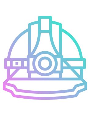 Kask simgesi, vektör illüstrasyonu