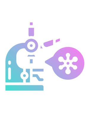 Çizgi film tarzında beyaz arkaplanda izole edilmiş robot simgesi. Biyoloji sembolü vektör çizimi.