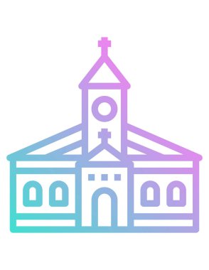 kilise simgesi vektör illüstrasyonu 