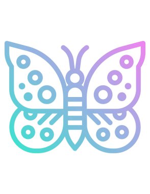 Bir kelebeğin vektör illüstrasyonu