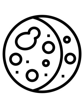 Ay simgesi, vektör illüstrasyonu