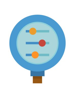 Bilim ve teknoloji renkli vektör simgesi.