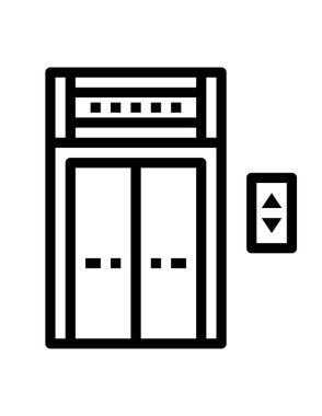 Asansör simgesi, vektör çizimi