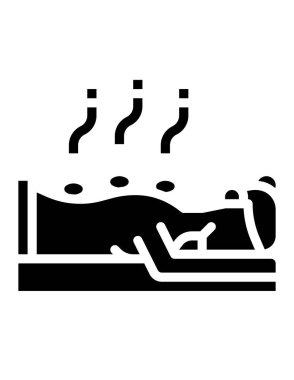 Kadın taş vektör çizimi ile spa yapıyor.