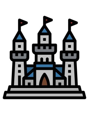 Modern b 'nin vektör illüstrasyonu kalenin ikonundan yoksun