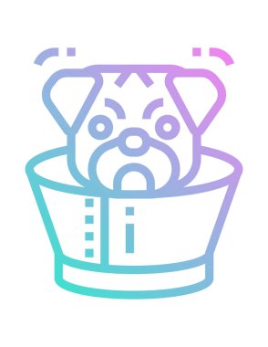 Köpek simgesinin vektör illüstrasyonu