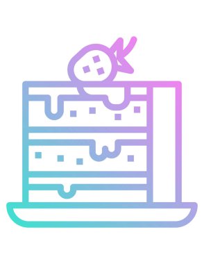 Pasta Simgesinin Vektör illüstrasyonu