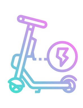 Scooter 'ın karikatür simgesinin vektör çizimi