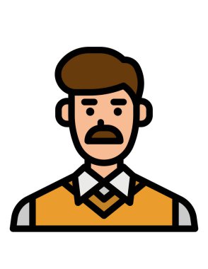 Man avatar simgesi vektör illüstrasyon grafik tasarımı