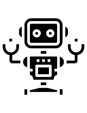robot ikon vektör illüstrasyonu