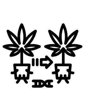 Bitki simgesinin vektör illüstrasyonu