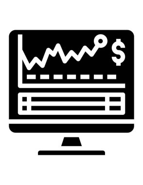 finansal izleme vektör simgesi