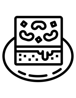 Fırın ürün simgesinin vektör illüstrasyonu