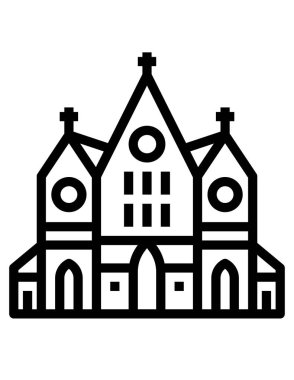 kilise simgesi vektör illüstrasyonu 
