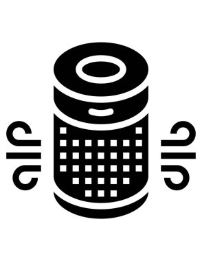 Hava temizleme ikonu. vektör biçimi düz simge 